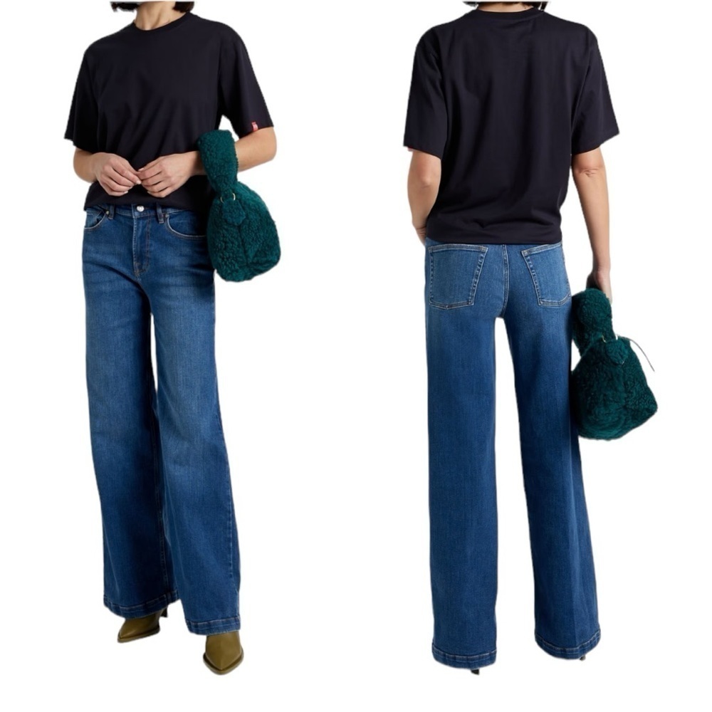 Tomorrow Denim | Kersee High Rise Wide Leg Jeans in Dark Iowa - Size 26
